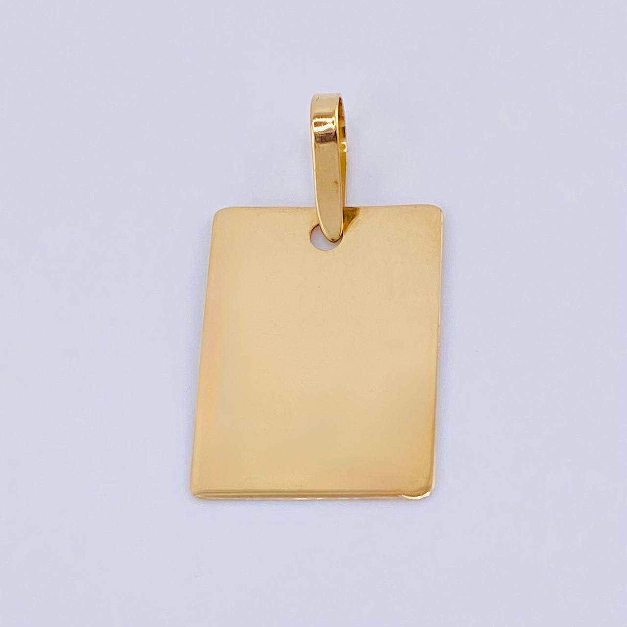 Dije Placa Rectangular 1.05gr / 2.6cm / Oro Amarillo 18K