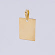 Dije Placa Rectangular 1.05gr / 2.6cm / Oro Amarillo 18K