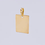 Dije Placa Rectangular 1.05gr / 2.6cm / Oro Amarillo 18K