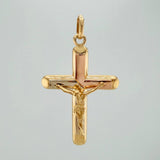 Dije Cruz Cristo 5.75gr / 5cm / Tres Oros  18K $