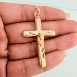 Dije Cruz Cristo 5.75gr / 5cm / Tres Oros  18K $