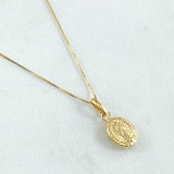 Set Cadena Veneciana 1gr / 45cm / 0.6mm + Dije Virgen Guadalupe 0.4gr / 1.5cm / 1.4gr Oro 18K (Oferta) ©