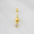 Piercing Curvo Corazón 0.75g / 2.7cm Oro Amarillo 18K