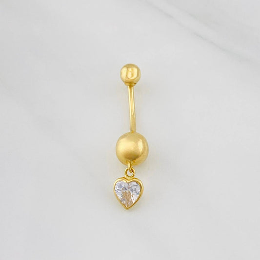 Piercing Curvo Corazón 0.75g / 2.7cm Oro Amarillo 18K