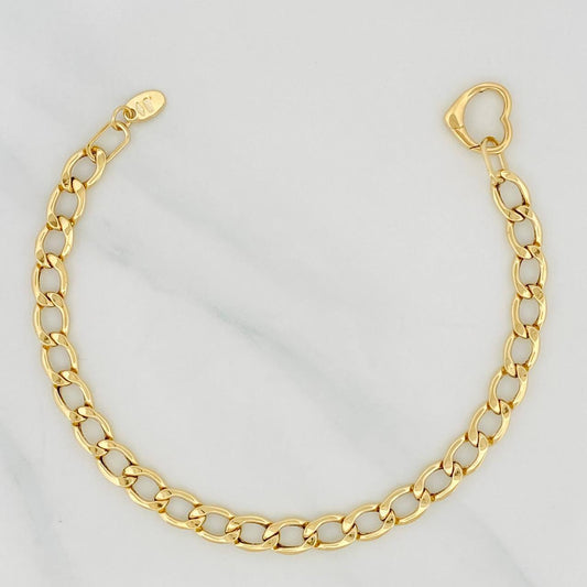 Pulso Cubano 3.8g / 18.5cm / 5.6mm Oro Amarillo 18K