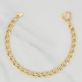 Pulso Cubano 3.8g / 18.5cm / 5.6mm Oro Amarillo 18K