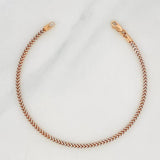 Pulso Franco 3.3g / 20cm / 2.4mm Dos Oros Blanco Rosa 18K