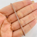 Pulso Franco 3.3g / 20cm / 2.4mm Dos Oros Blanco Rosa 18K