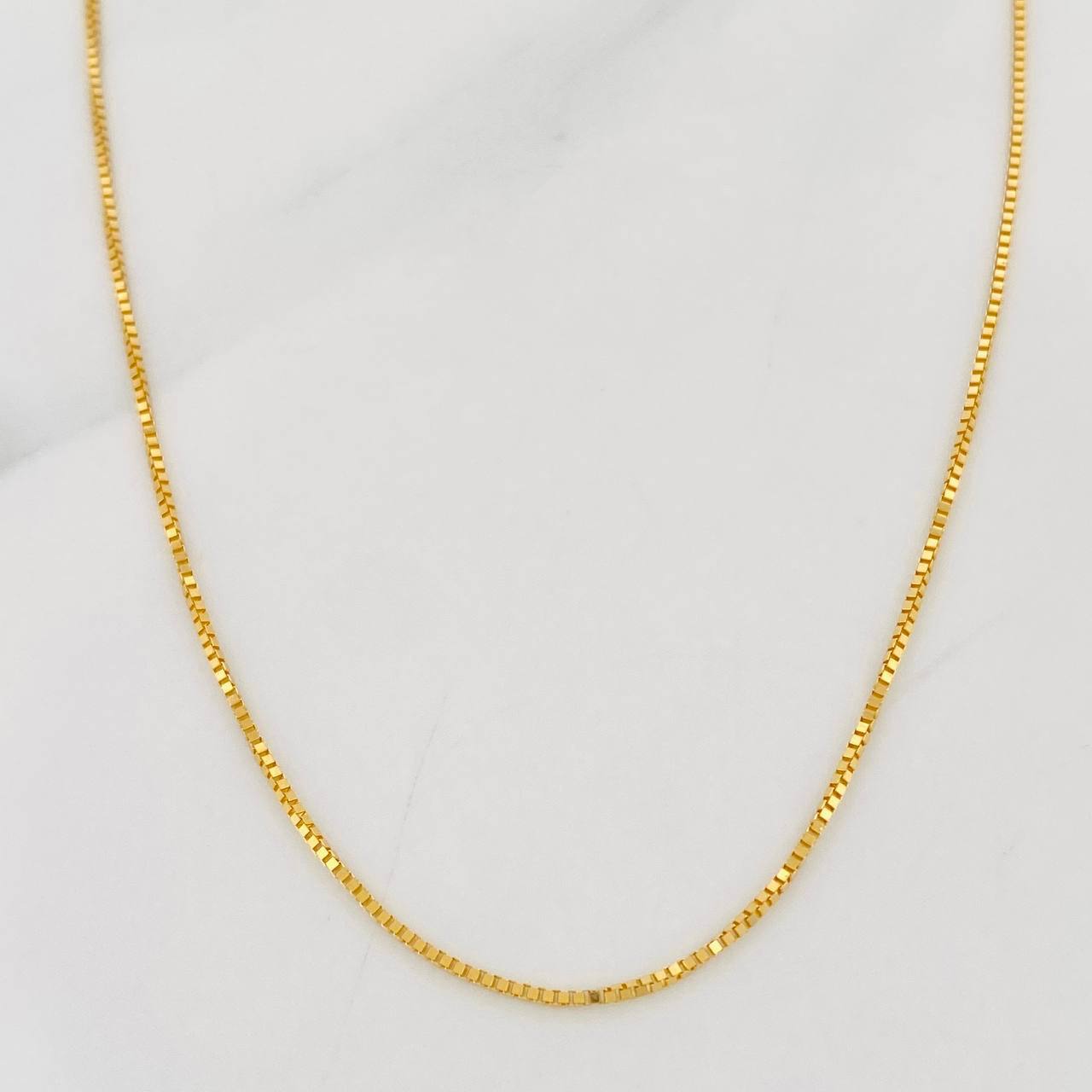Cadena Veneciana 2.1g / 55cm / 0.8mm Oro Amarillo 18K