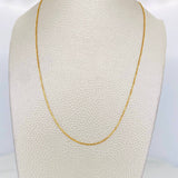 Cadena Veneciana 2.1g / 55cm / 0.8mm Oro Amarillo 18K