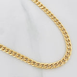 Cadena Cubana 4.7g / 60cm / 4.25mm Oro Amarillo 18K