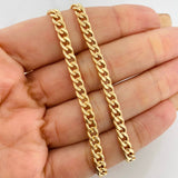 Cadena Cubana 5.7g / 70cm / 4.3mm Oro Amarillo 18K