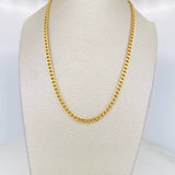 Cadena Cubana 4.1g / 50cm / 4.3mm Oro Amarillo 18K