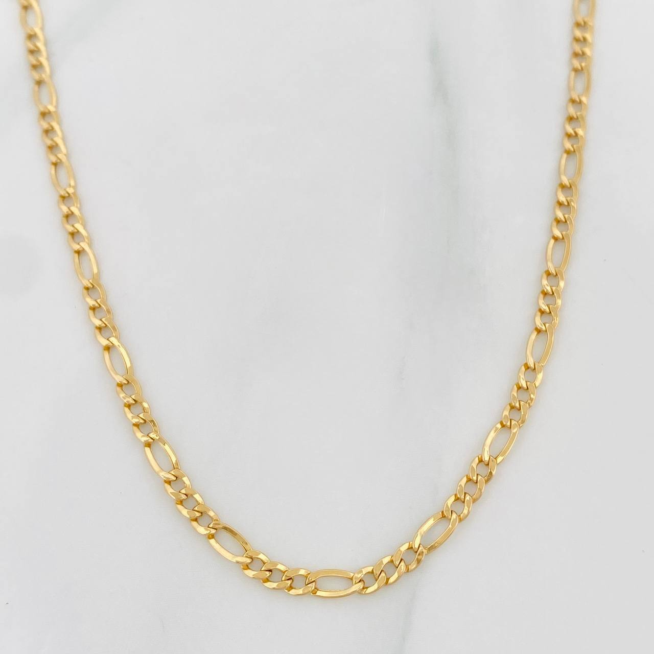 Cadena Figaro 2.7g / 65cm / 2.6mm Oro Amarillo 18K
