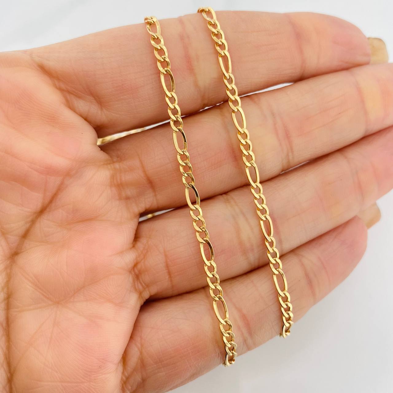Cadena Figaro 2.7g / 65cm / 2.6mm Oro Amarillo 18K