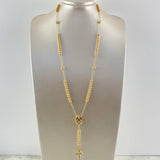 Rosario Espiga Virgen Milagrosa 16.45gr / 60cm / 6mm-5mm Bolas Diamantadas Oro Amarillo