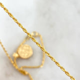 Cadena Lazo 1.15gr / 45cm + Dije San Benito 0.75gr / 2cm Oro Amarillo (Oferta)