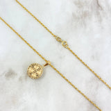 Cadena Lazo 1.15gr / 45cm + Dije San Benito 0.75gr / 2cm Oro Amarillo (Oferta)