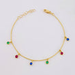 Pulso Modulable Aro Seguido Circulos Colgantes 1.9g / 18.6cm - 16.3cm / 1.3mm Oro Amarillo 18K
