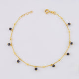 Pulso Modulable Aro Seguido Bolas Intercaladas 1.85g / 18.4cm - 16.6cm / 1.3mm Oro Amarillo 18K
