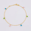 Pulso Modulable Aro Seguido Chispas Arcoiris 1.45g / 20cm - 18.1cm / 1.3mm Oro Amarillo 18K