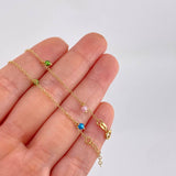 Pulso Modulable Aro Seguido Chispas Arcoiris 1.45g / 20cm - 18.1cm / 1.3mm Oro Amarillo 18K