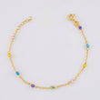 Pulso Modulable Aro Seguido Chispas Arcoiris 0.95g / 14.1cm - 12.4cm / 1.3mm Oro Amarillo 18K