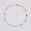 Pulso Modulable Aro Seguido Chispas Arcoiris 1.1g / 16.2cm - 14.5cm / 1.3mm Oro Amarillo 18K