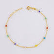 Pulso Modulable Aro Seguido Chispas Arcoiris 1.1g / 16.1cm - 14.4cm / 1.3mm Oro Amarillo 18K
