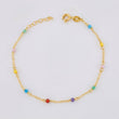 Pulso Modulable Aro Seguido Chispas Arcoiris 1.1g / 16.1cm - 14.4cm / 1.2mm Oro Amarillo 18K