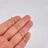 Pulso Modulable Aro Seguido Chispas Arcoiris 1.1g / 16.1cm - 14.4cm / 1.2mm Oro Amarillo 18K