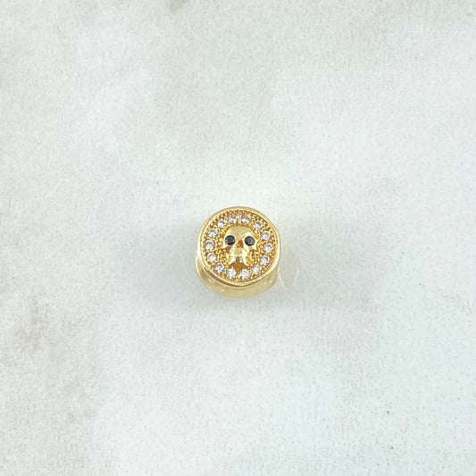Herraje Calavera Tambor 2gr / 9mm Circones Blancos Negros Oro Amarillo 18K *