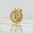 Dije Medalla Letra C 4.65gr / 3.1cm / Circones Blancos Oro Amarillo 18K