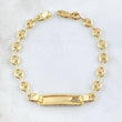 Pulso Bebé GC Placa Rectangular  2.95gr / 16cm / 5mm Borde Liso Oro Amarillo 18K