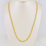 Cadena Cubana 4.75g / 60cm / 4.25mm Oro Amarillo 18K