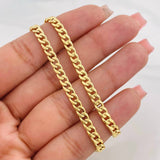 Cadena Cubana 4.15g / 50cm / 4.38mm Oro Amarillo 18K