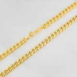Cadena Cubana 4.15g / 50cm / 4.38mm Oro Amarillo 18K