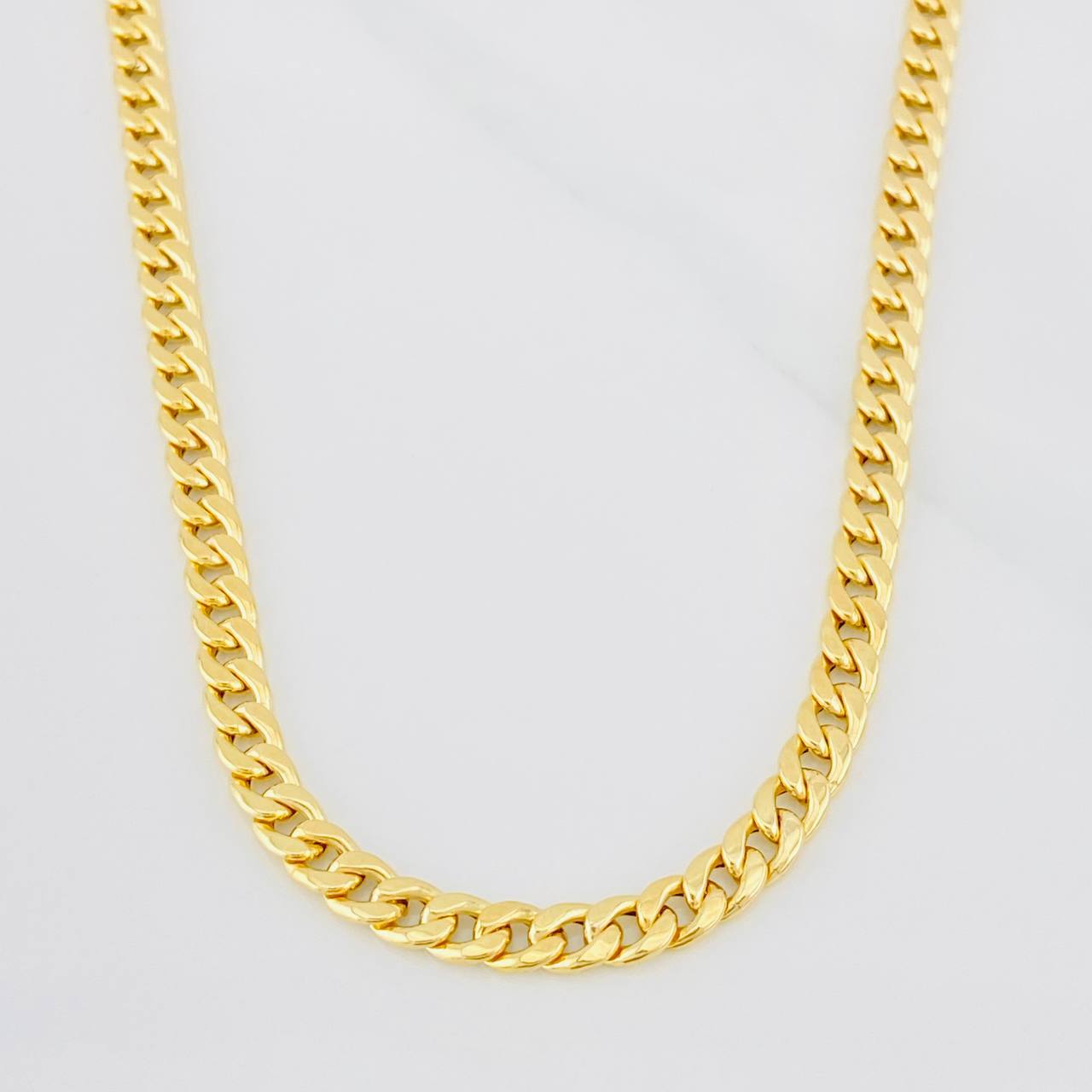 Cadena Cubana 4.15g / 50cm / 4.38mm Oro Amarillo 18K
