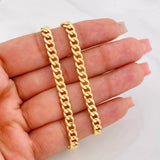 Cadena Cubana 8.1g / 70cm / 5.27mm Oro Amarillo 18K