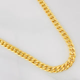 Cadena Cubana 8.1g / 70cm / 5.27mm Oro Amarillo 18K