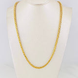 Cadena Franco 19.05g / 65cm / 3.59mm Dos Oros Amarillo Blanco 18K