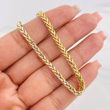 Cadena Franco 19.05g / 65cm / 3.59mm Dos Oros Amarillo Blanco 18K