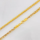 Cadena Franco 19.05g / 65cm / 3.59mm Dos Oros Amarillo Blanco 18K