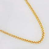 Cadena Franco 19.05g / 65cm / 3.59mm Dos Oros Amarillo Blanco 18K