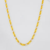 Cadena Escalera Plana 4.2g / 60cm / 2.43mm Dos Oros Amarillo Blanco 18K