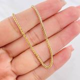 Cadena Franco 5.05g / 60cm / 1.74mm Dos Oros Amarillo Blanco 18K