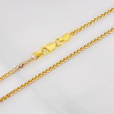 Cadena Franco 5.05g / 60cm / 1.74mm Dos Oros Amarillo Blanco 18K