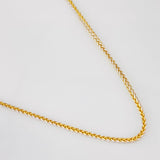 Cadena Franco 5.05g / 60cm / 1.74mm Dos Oros Amarillo Blanco 18K