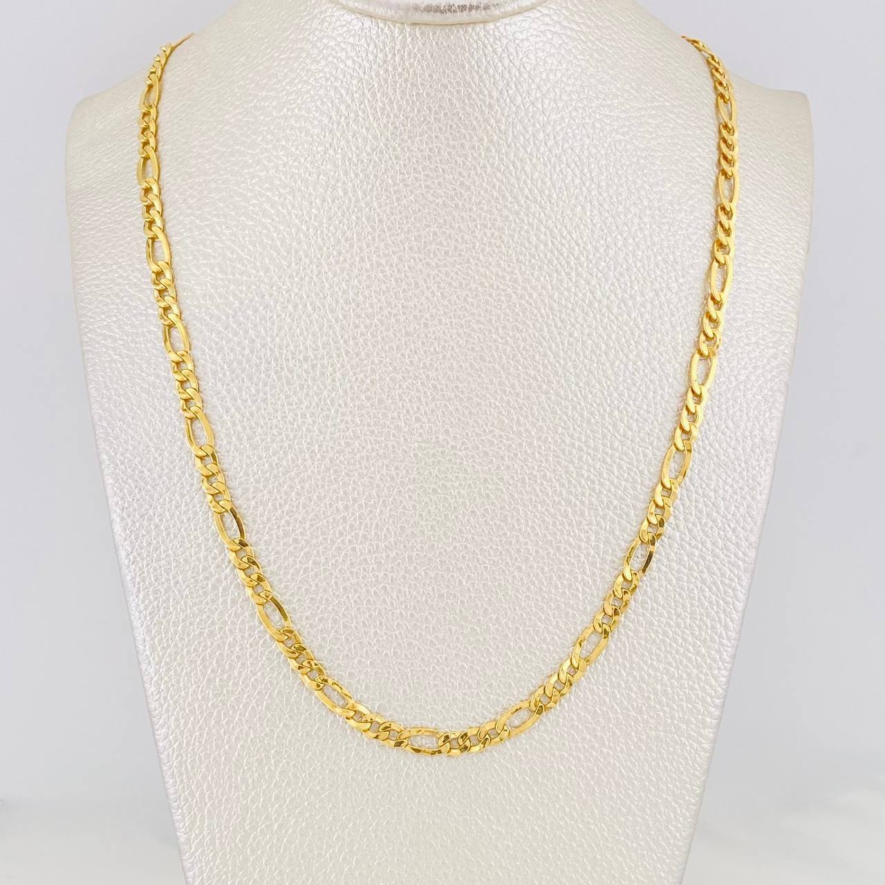 Cadena Figaro 9.15g / 60cm / 4.35mm Oro Amarillo 18K