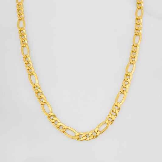 Cadena Figaro 9.15g / 60cm / 4.35mm Oro Amarillo 18K